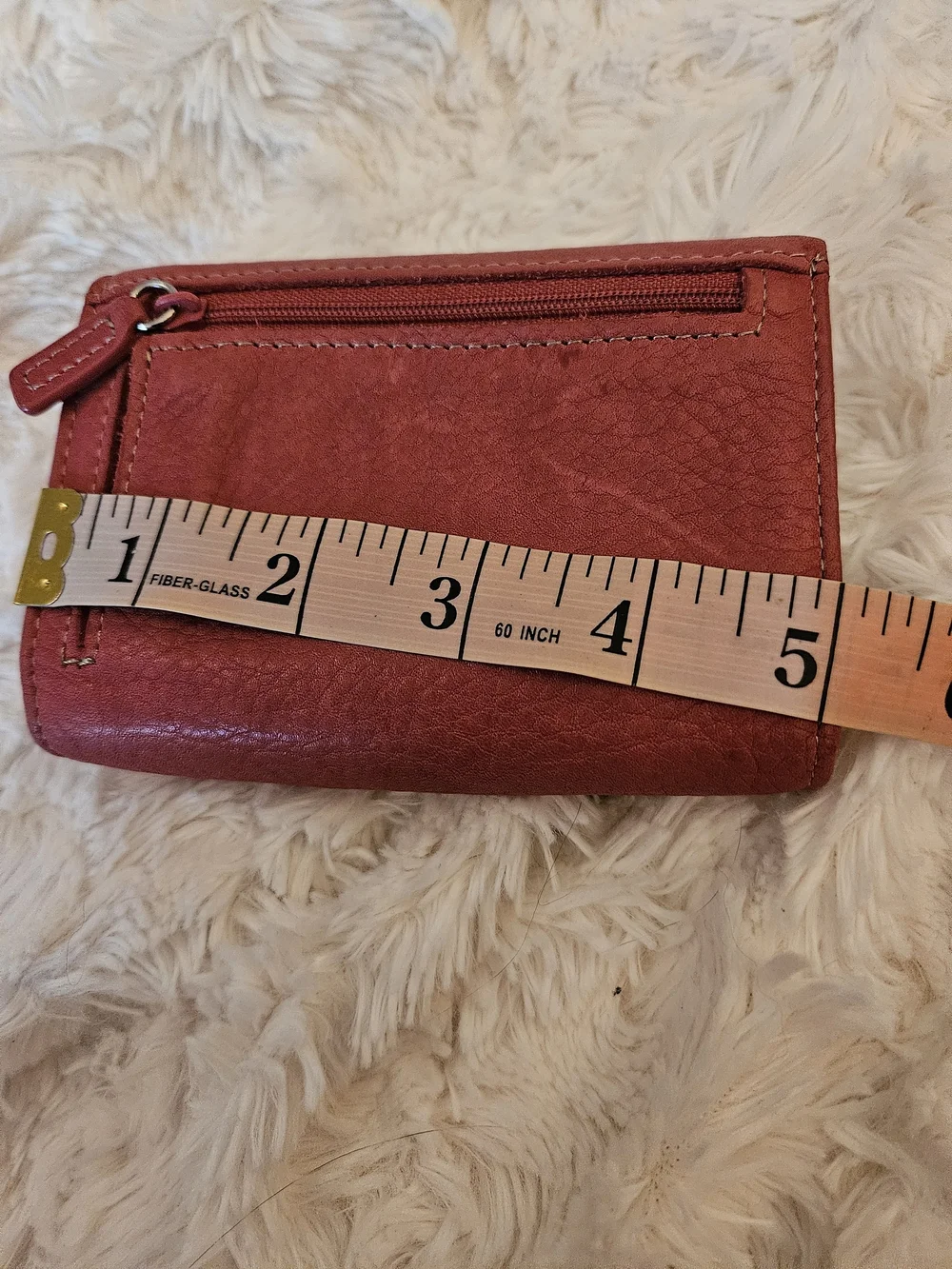 Fossil✨️Pink Leather Kiss-Lock Wallet